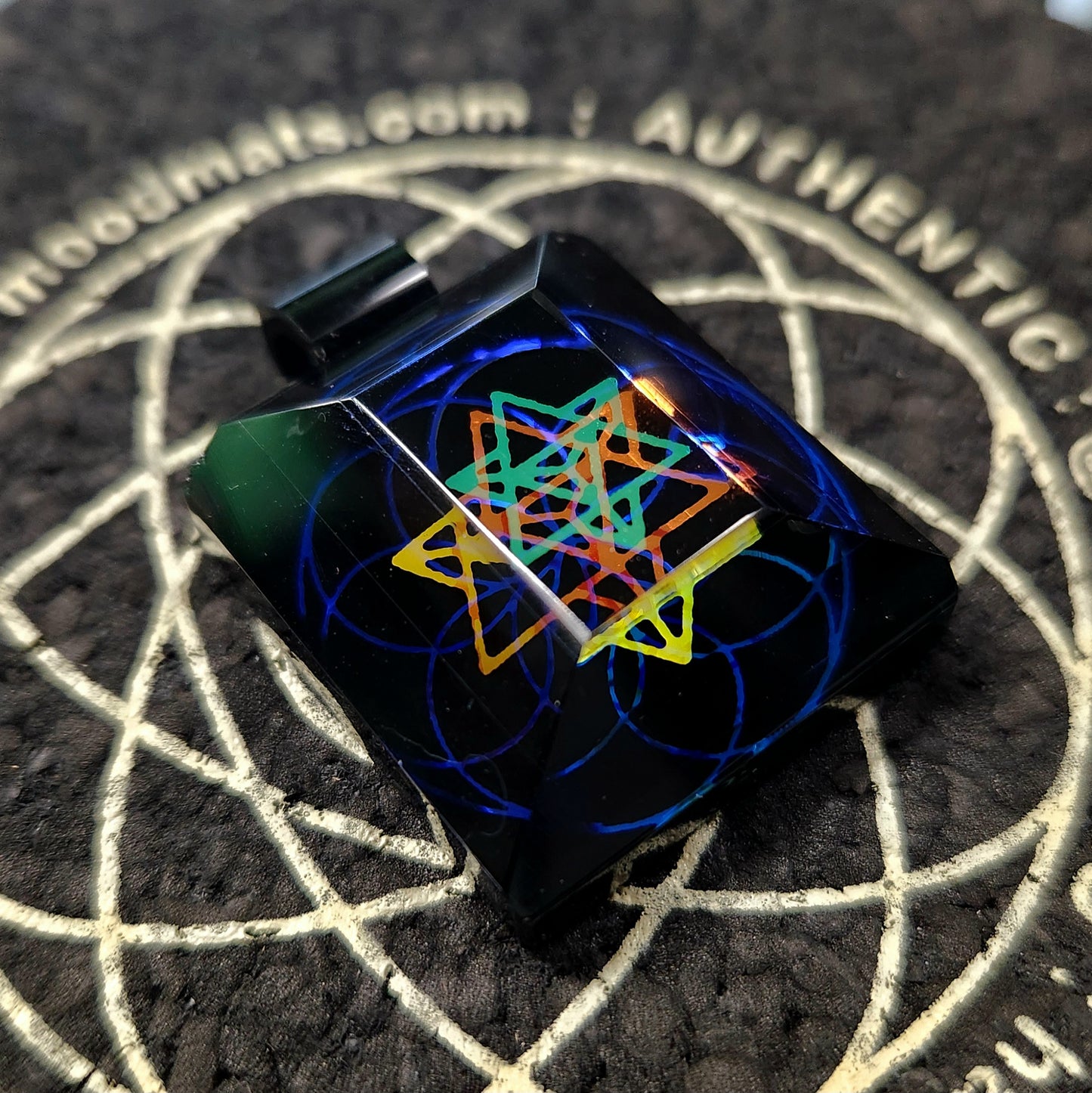 Barto Boro - Faceted Dichro Image Pendant - 1