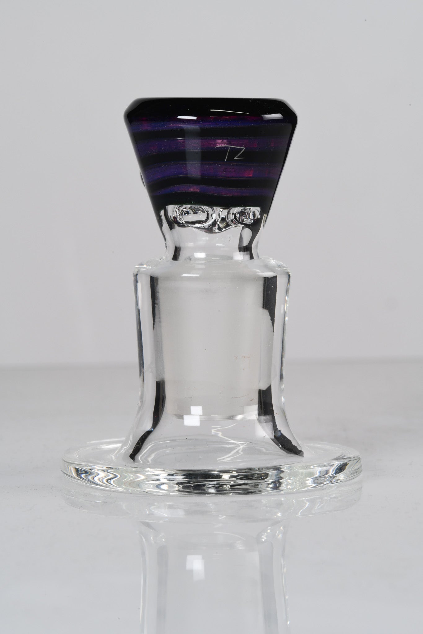 Titz Glass - 18mm Line Worked 4 Hole Titty Slide - 7