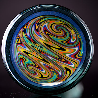 Thill Glassworks - Rainbow Wig Wag Mini Tube W/ Caved Marble