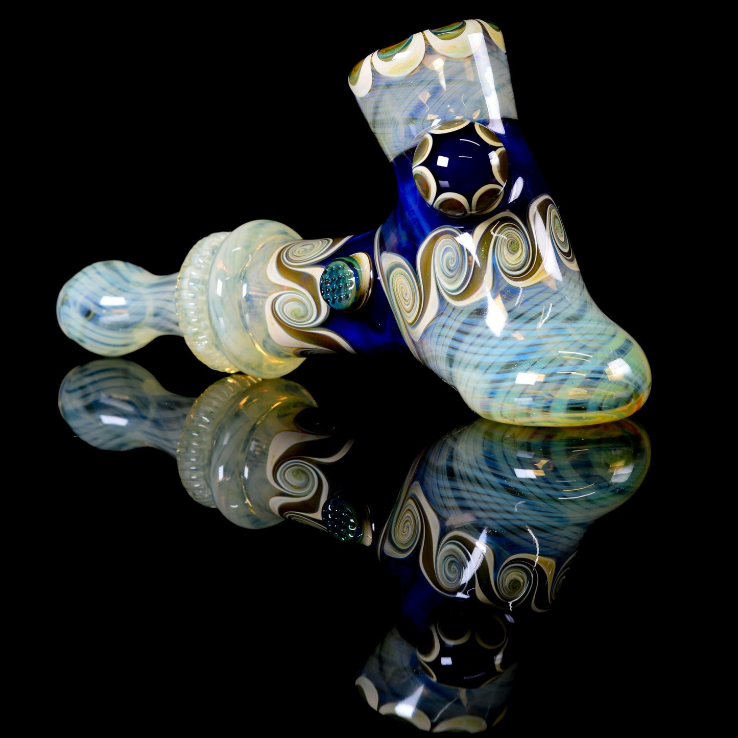 Evan Cals Glass Art - 4 Hole Fumed Hammer Pipe
