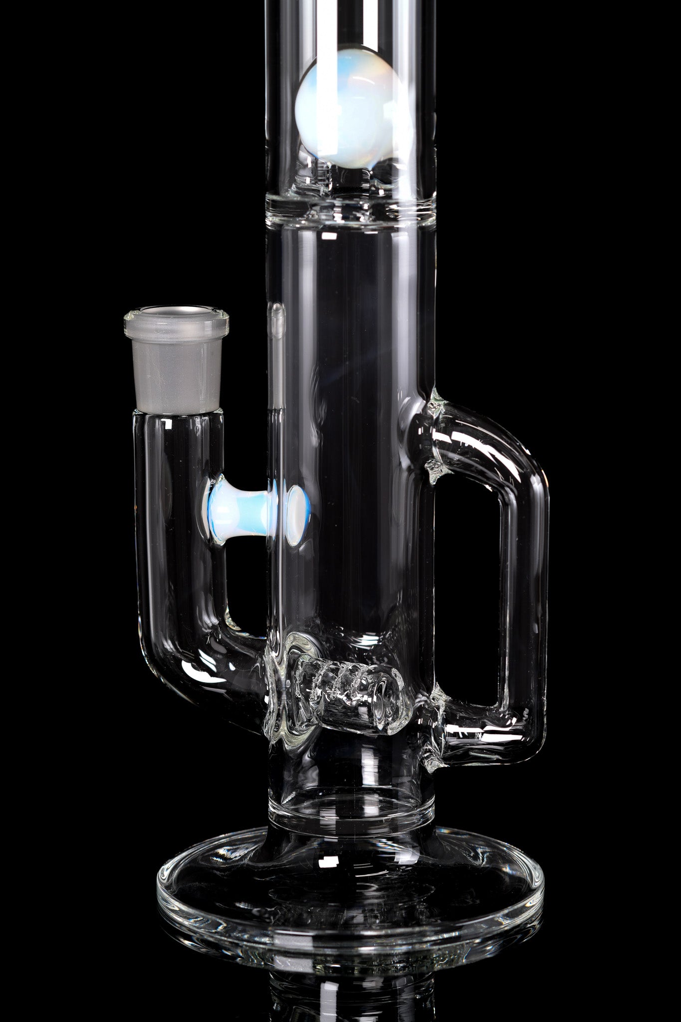 Green Belt Glass - Mini MSG Stemline W/ Drain - Ghost