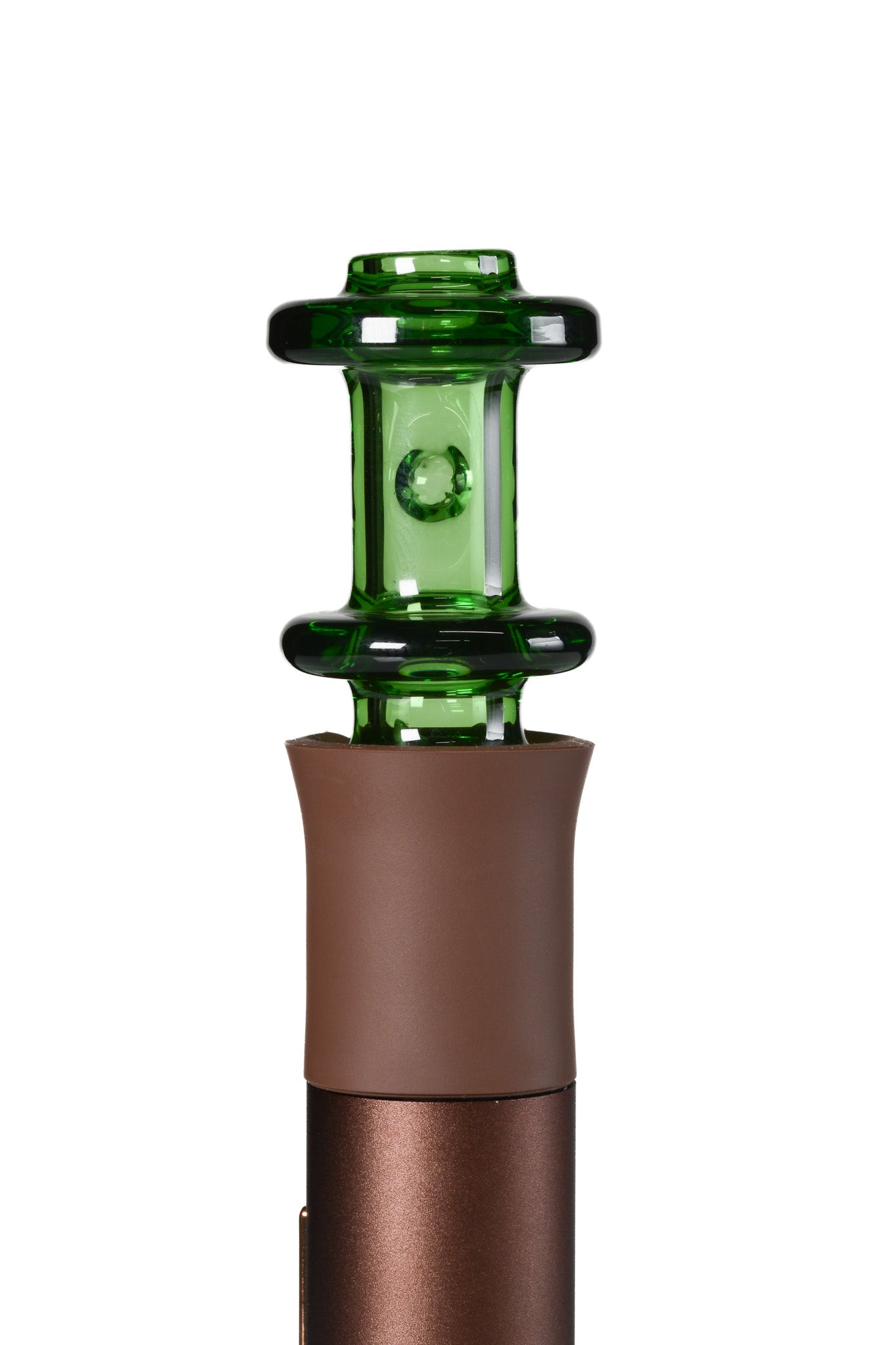 Green Belt Glass - Puffco Pivot Spinner Top W/ Pearl - Import Colour - Lake Green