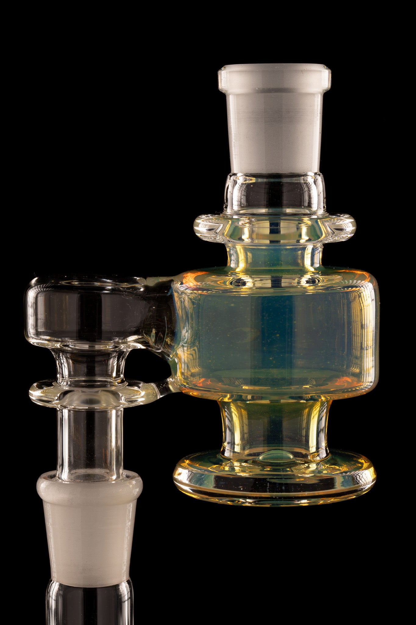 Disco Box Glass - 18mm 90° Fumed Dry Catcher - 8