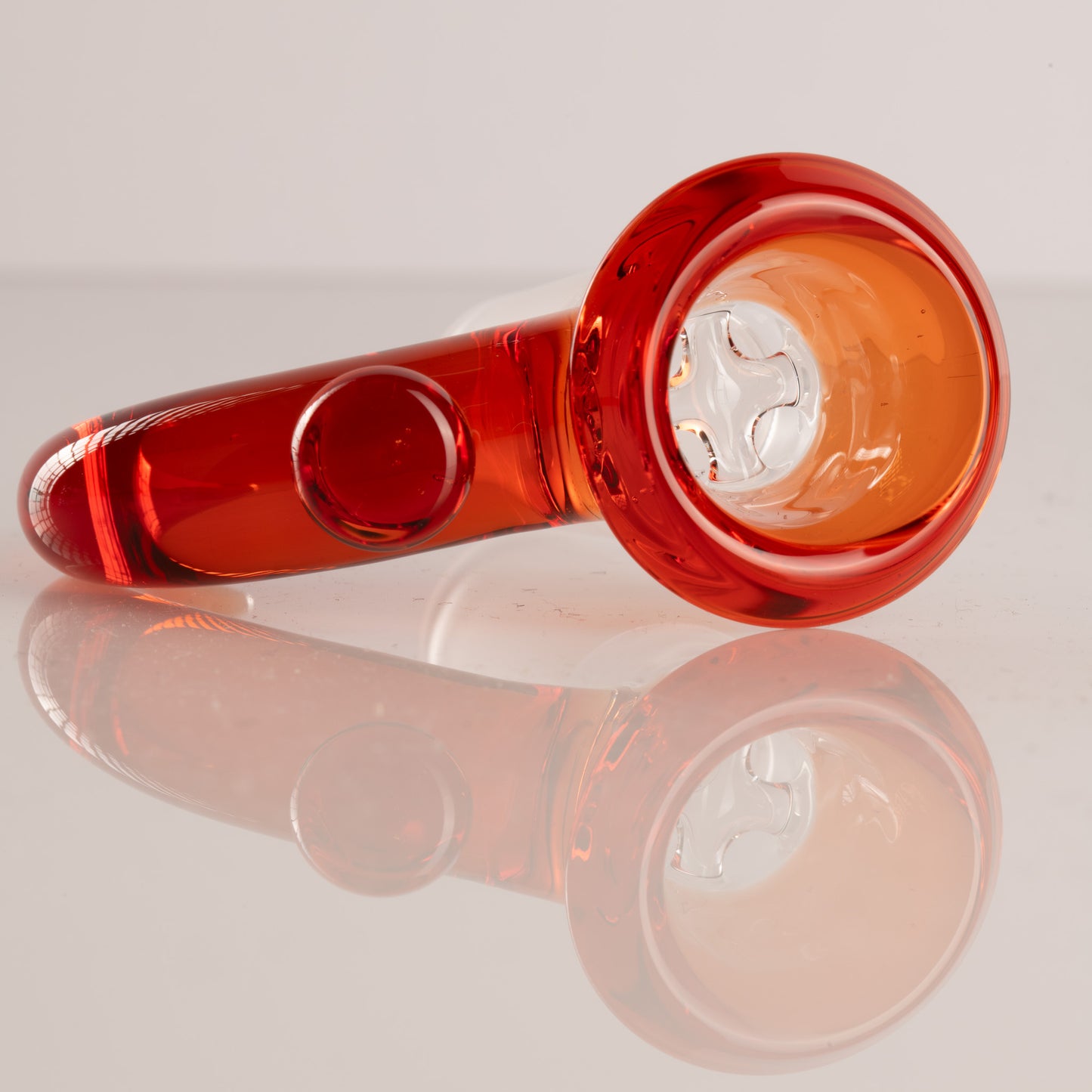 Jamms Glass - 18mm 4-Hole Straight Colour Slide - Sunstone