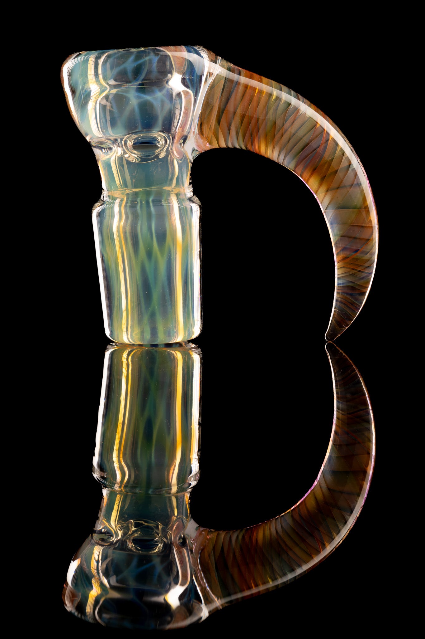 Tombstoned Glass - 18mm 4 Hole Full Work Fumed Slide