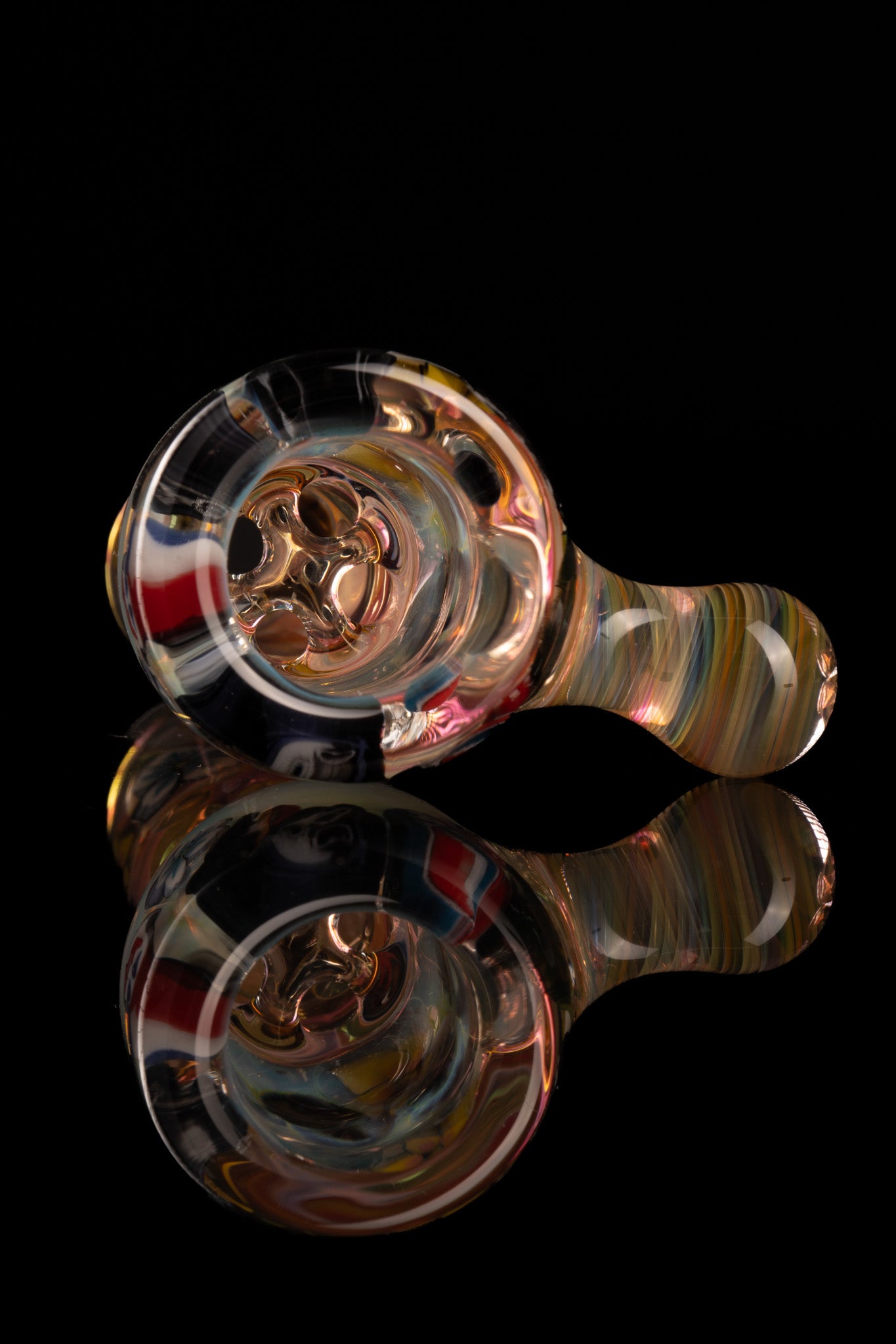 Tombstoned Glass - 18mm 4 Hole Fully Worked Millie Slide - 5