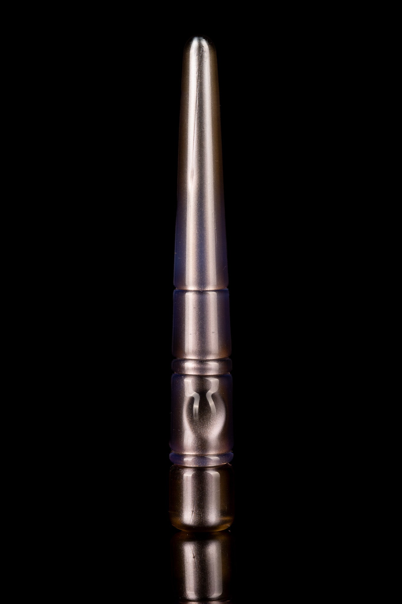 Thill Glassworks - Bullet Poker - Gold Purple Over Electrum