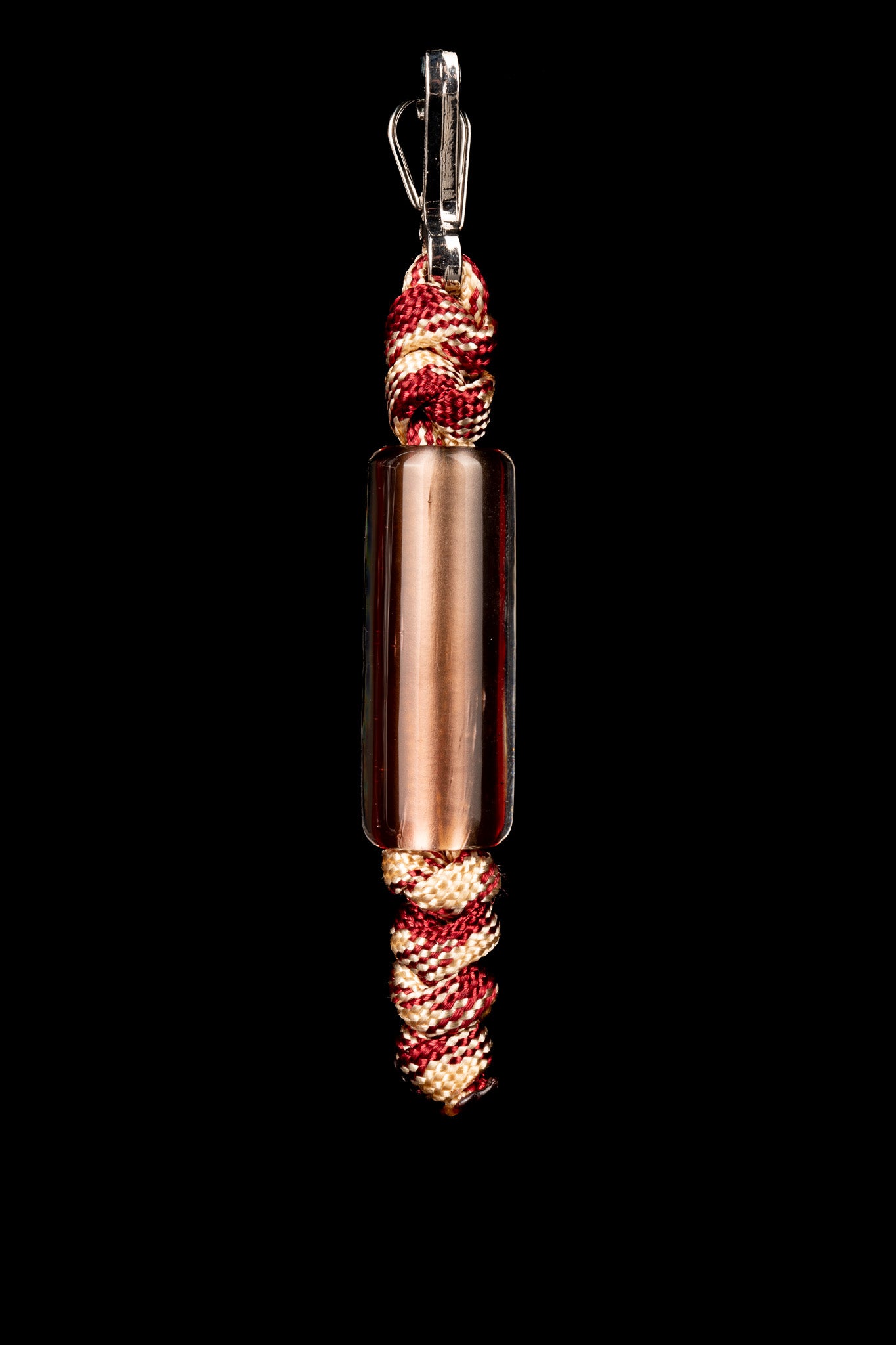 Thill Glassworks - Keychain Bead - Pomegranate Over Electrum