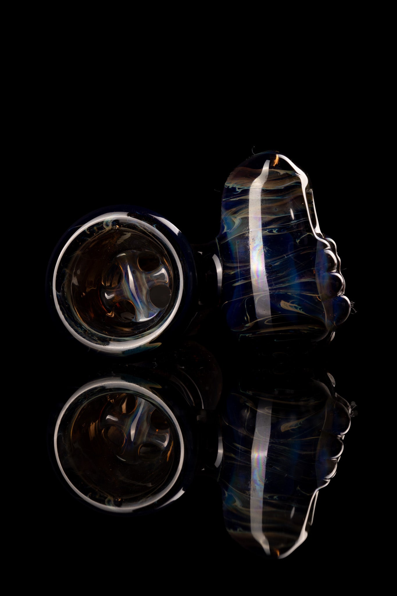 Amorphous Symphony x Welch Glass - 18mm 4 Hole Fully Worked Dino Head Slide - 4