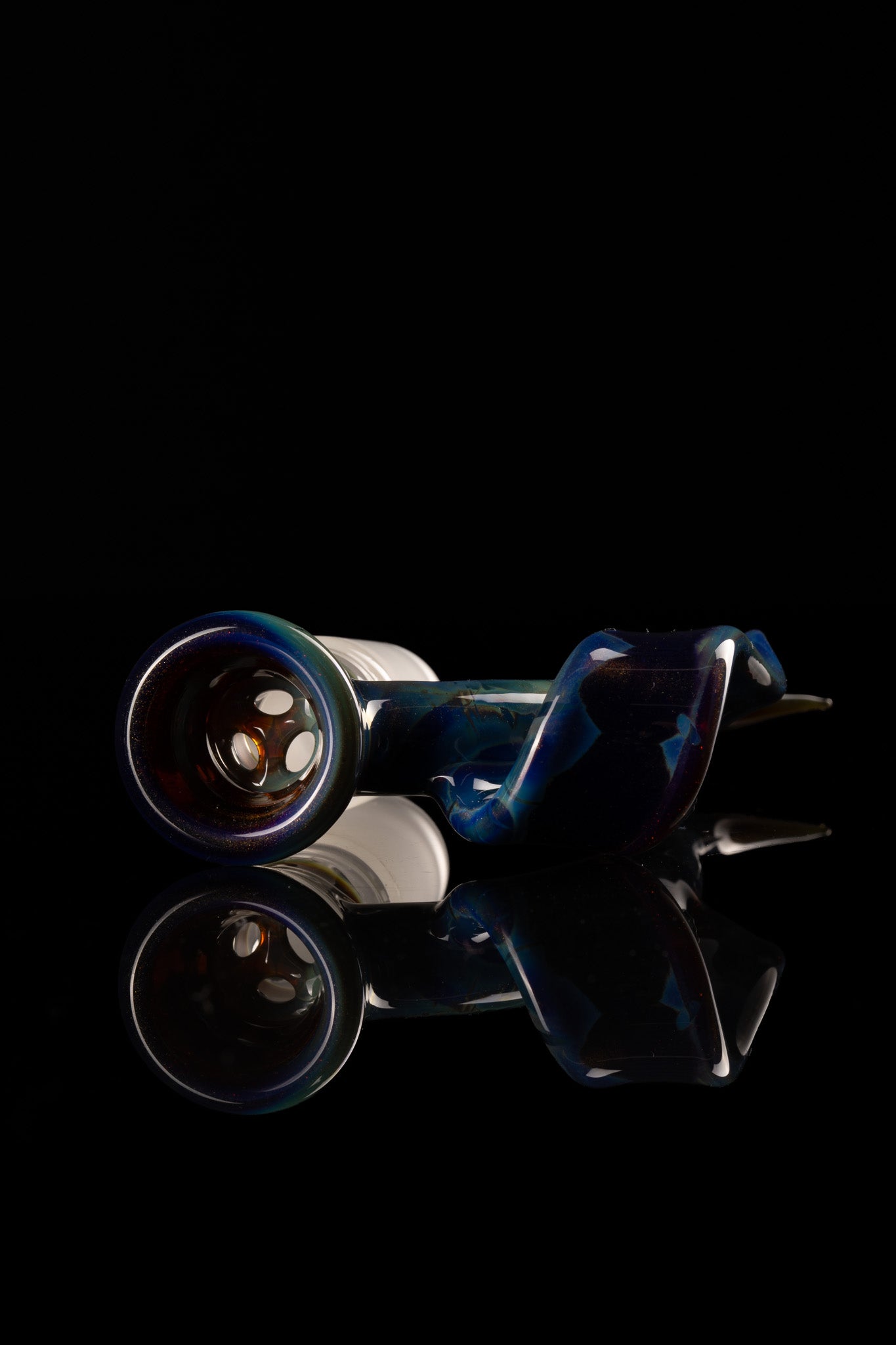 Asu Glass - 18mm 3 Hole Double Horn W/ Flat Horn Slide - 2