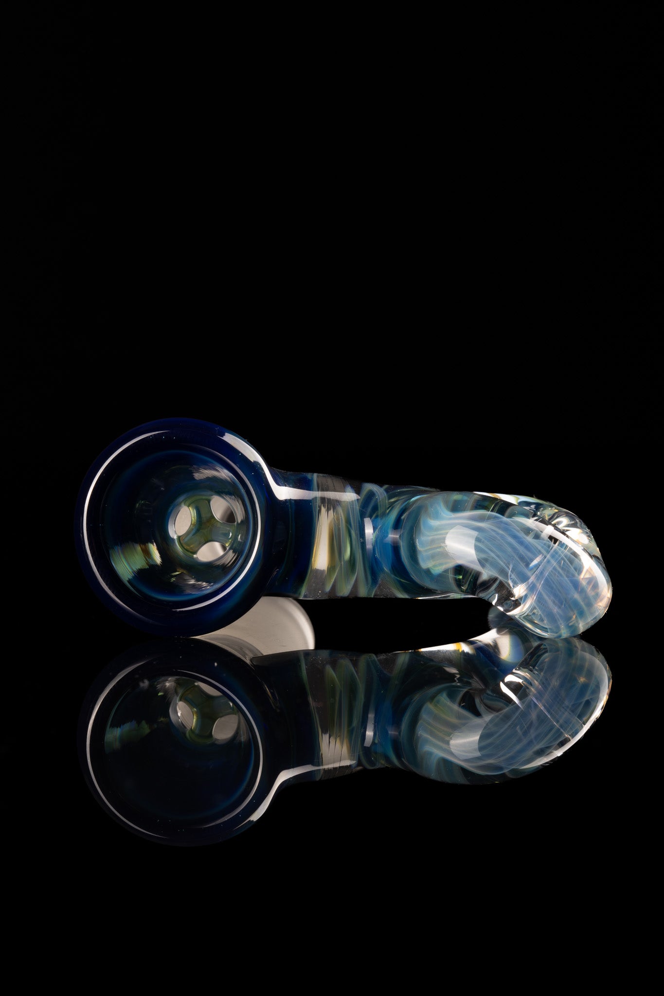 Asu Glass - 18mm 3 Hole Double Horn Twist Slide