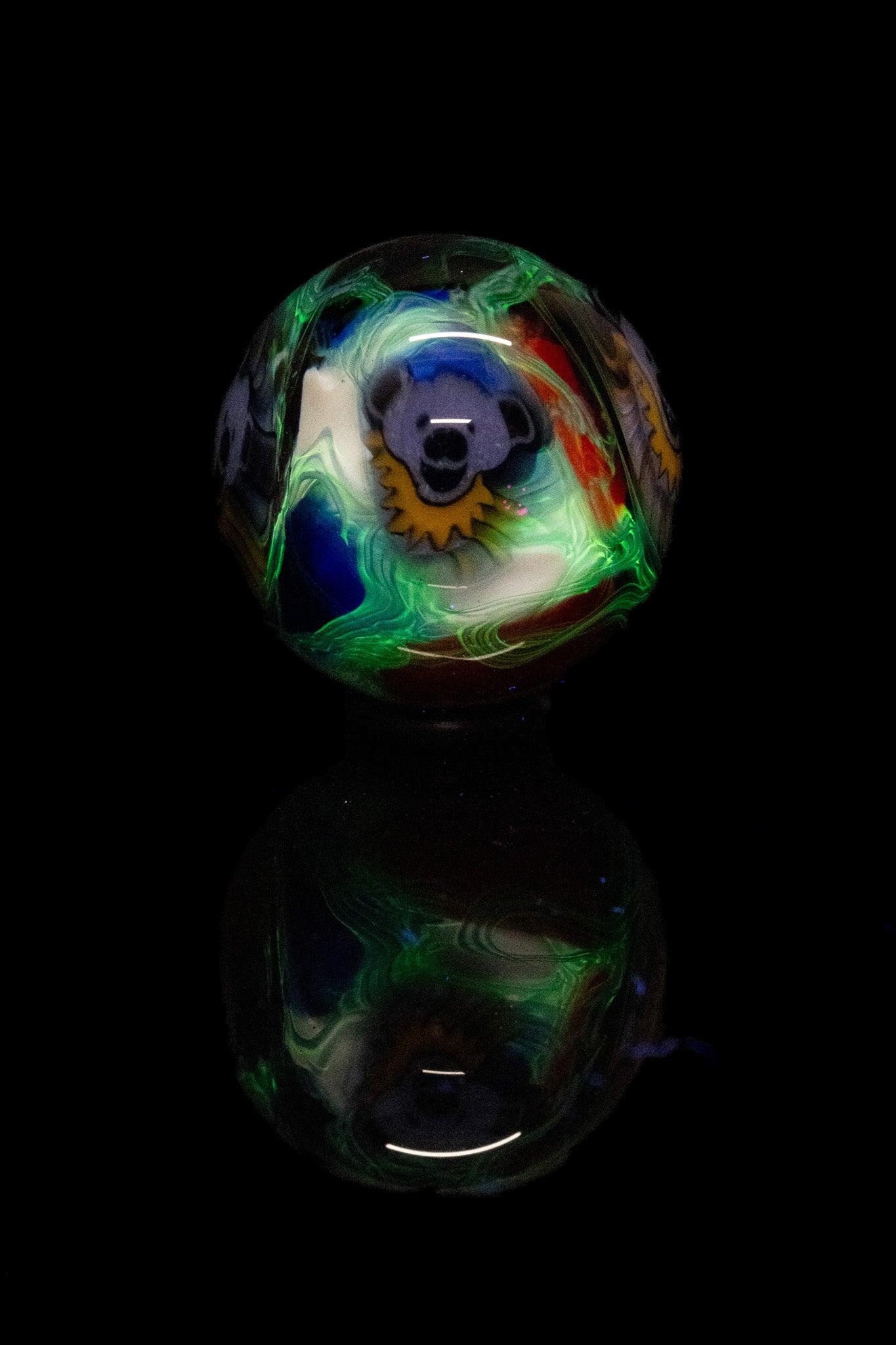 Scomo Glass - Dancing Bear Scribble Tech Marble - Large