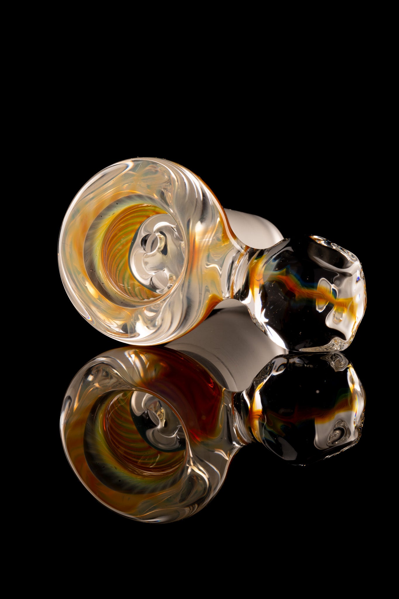 Tombstoned Glass - 18mm 4 Hole Fumed Nub Slide - 3
