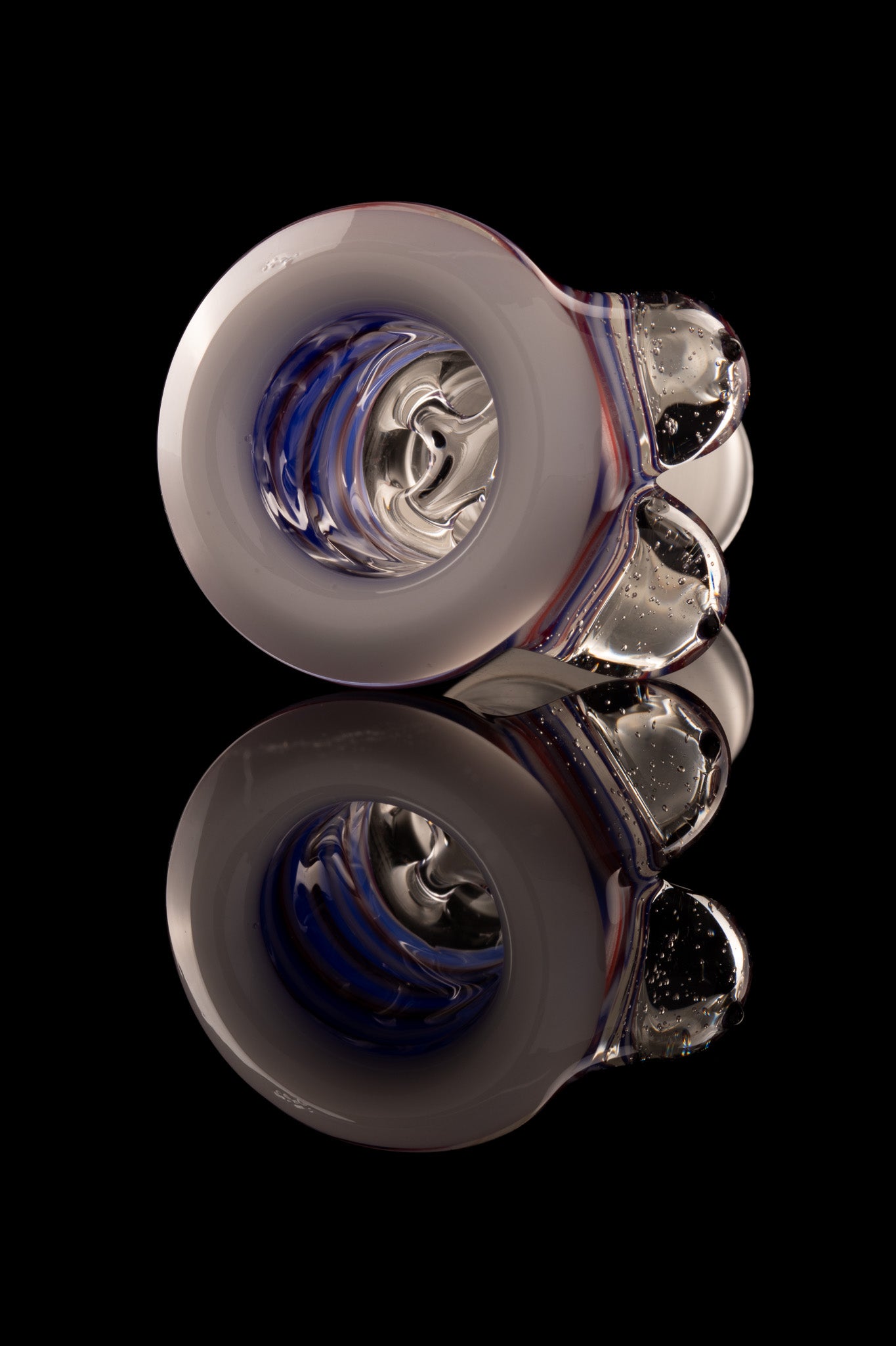 Titz Glass - 18mm 4 Hole Line Worked Titty Slide - 5