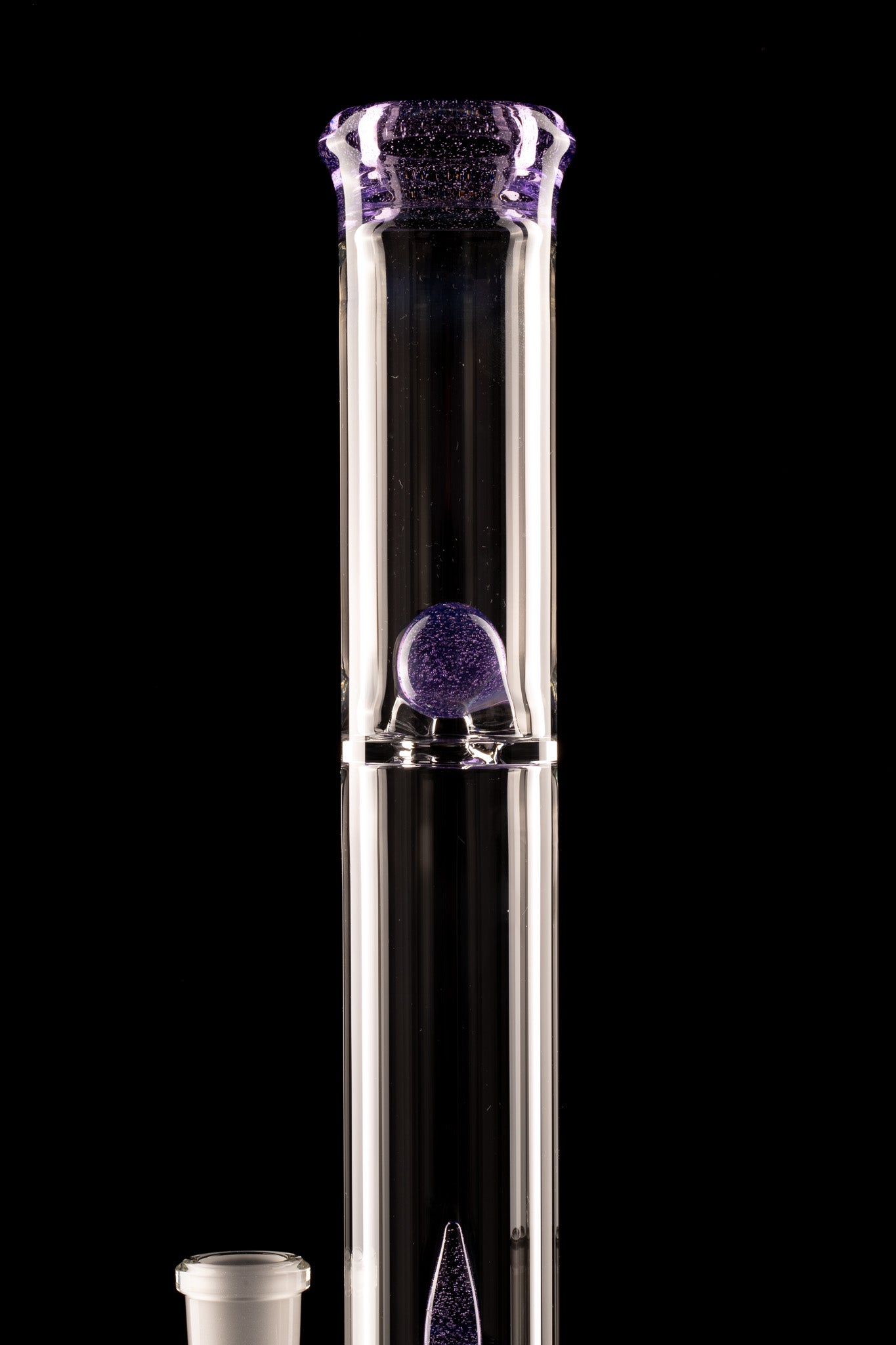 Green Belt Glass - Accented Hollowfoot Stem-Imperial W/ Drain