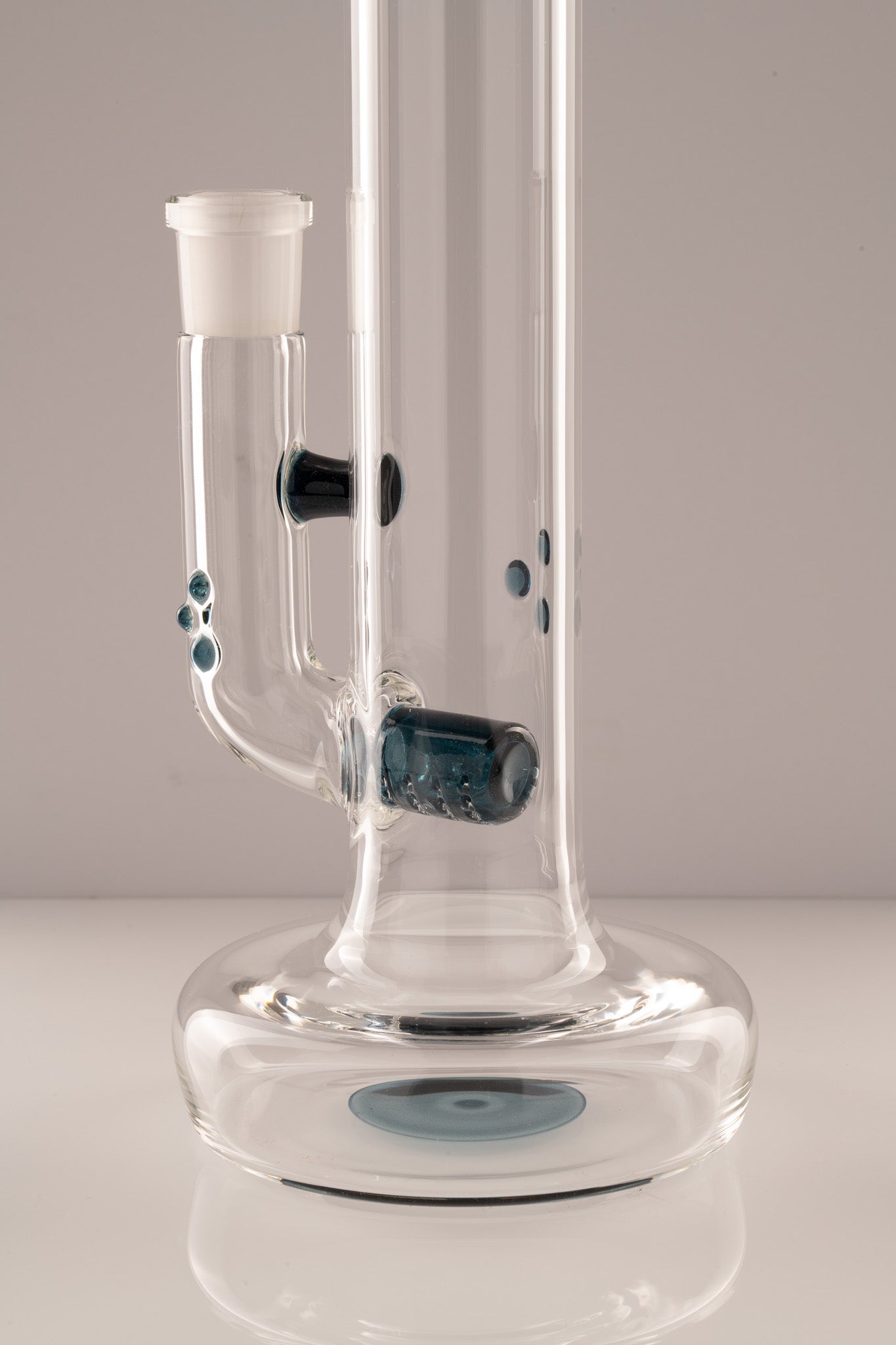 Green Belt Glass - Accented 44mm Hollowfoot Stemline - Heavy Blue Stardust