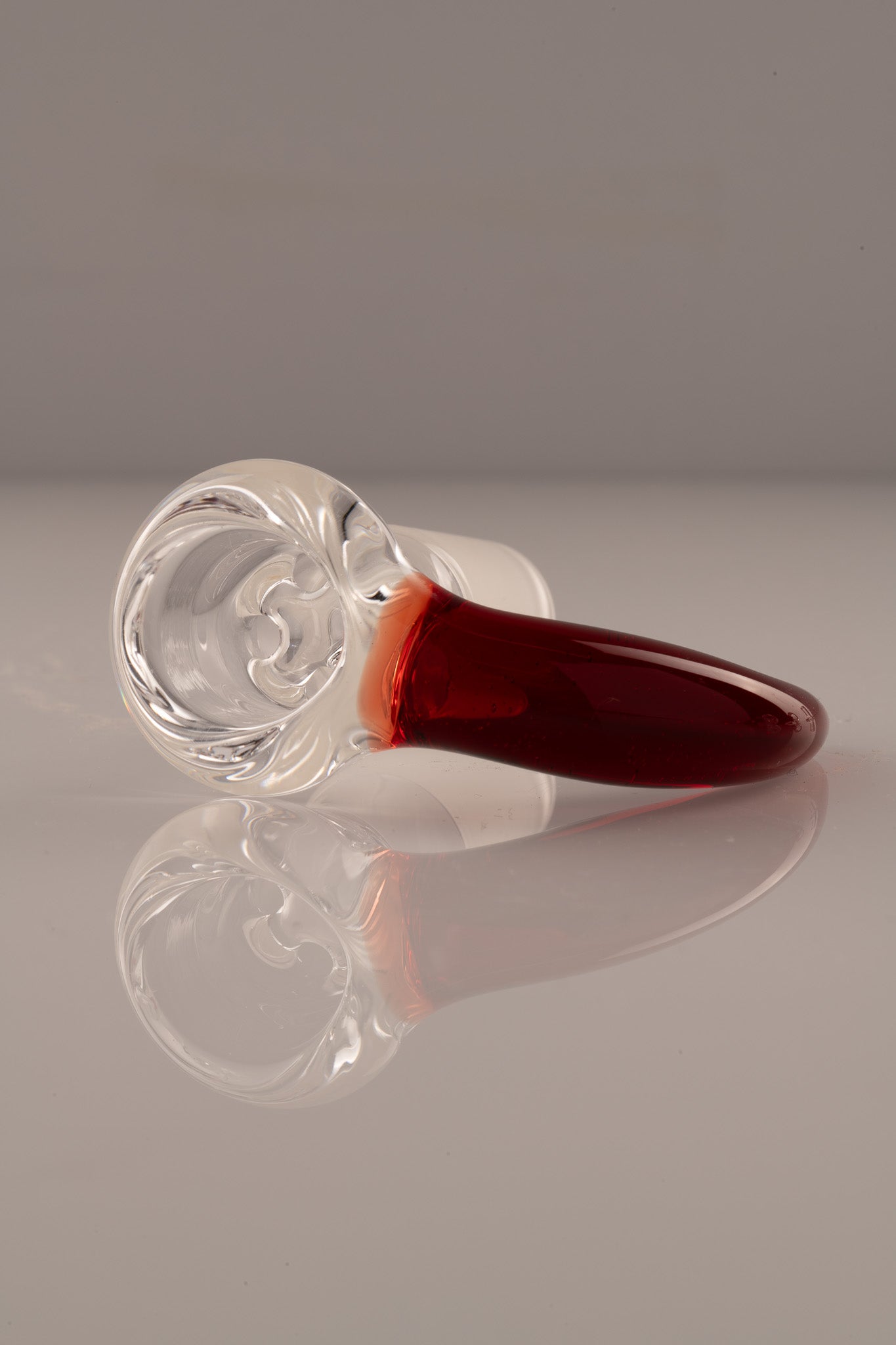 Green Belt Glass - 18mm 4 Hole Accented Horn Slide - 10