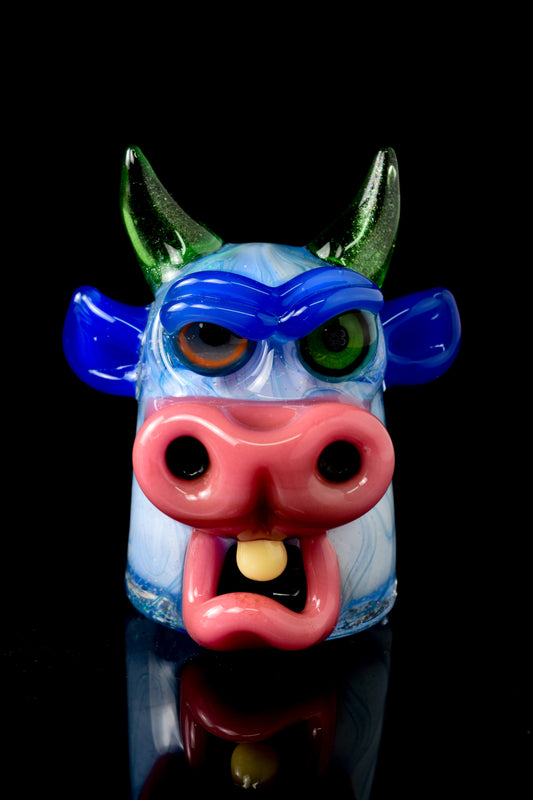Rob Morrsion Glass - Worked Collab Bull Pendant - 1