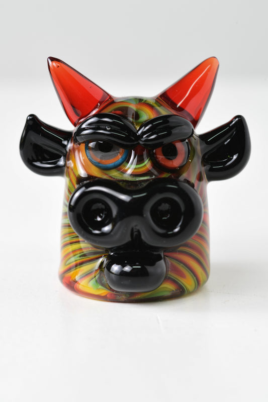 Rob Morrsion Glass - Worked Collab Bull Pendant - 3