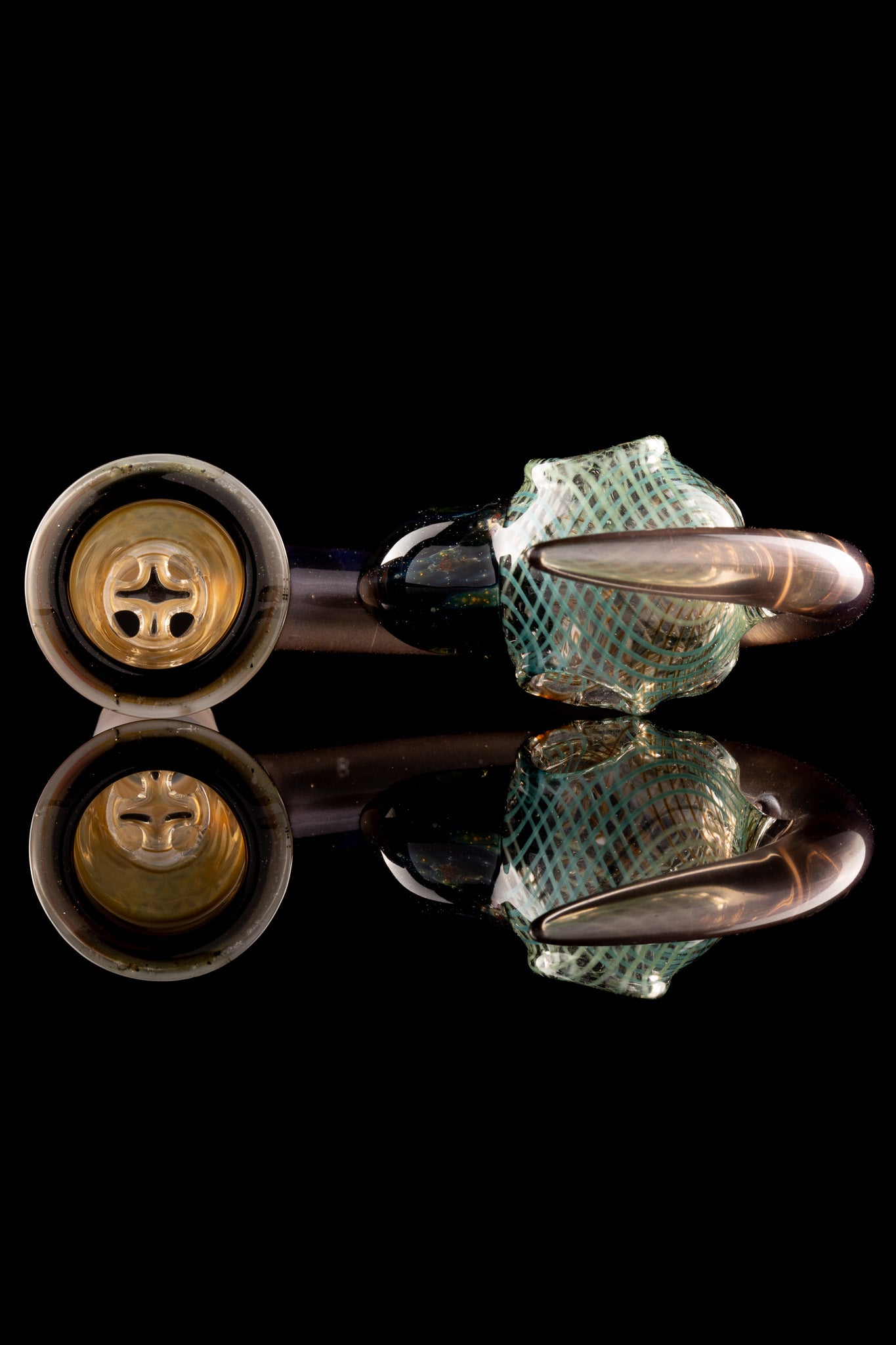 Thill Glassworks X Burtoni - 18mm 4-Hole Collab Carved Bird Skull Slide