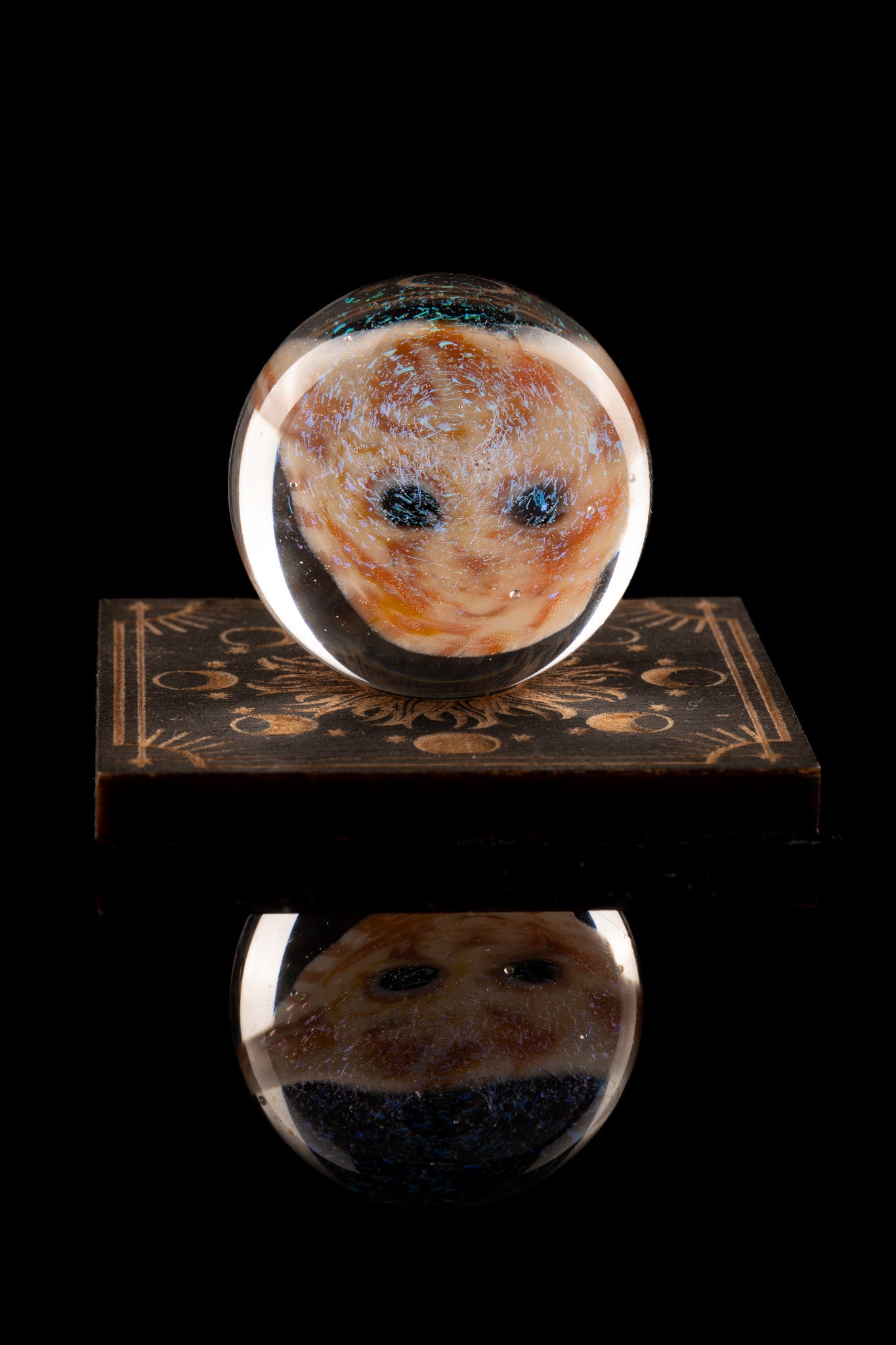 Tombstoned Glass - Orange Cat Dichro Marble