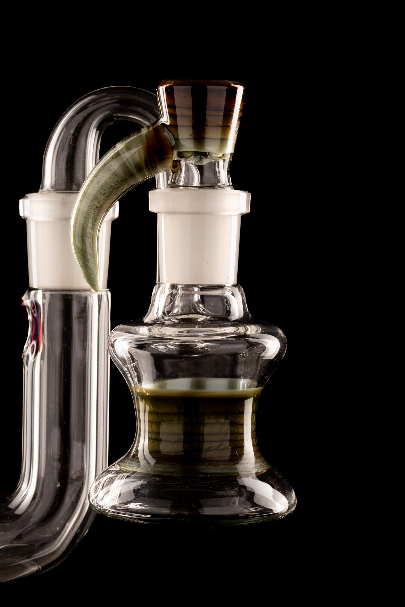 Al Gore - 18mm Accented Dry Ash Catcher w/Bowl Set - Chromium