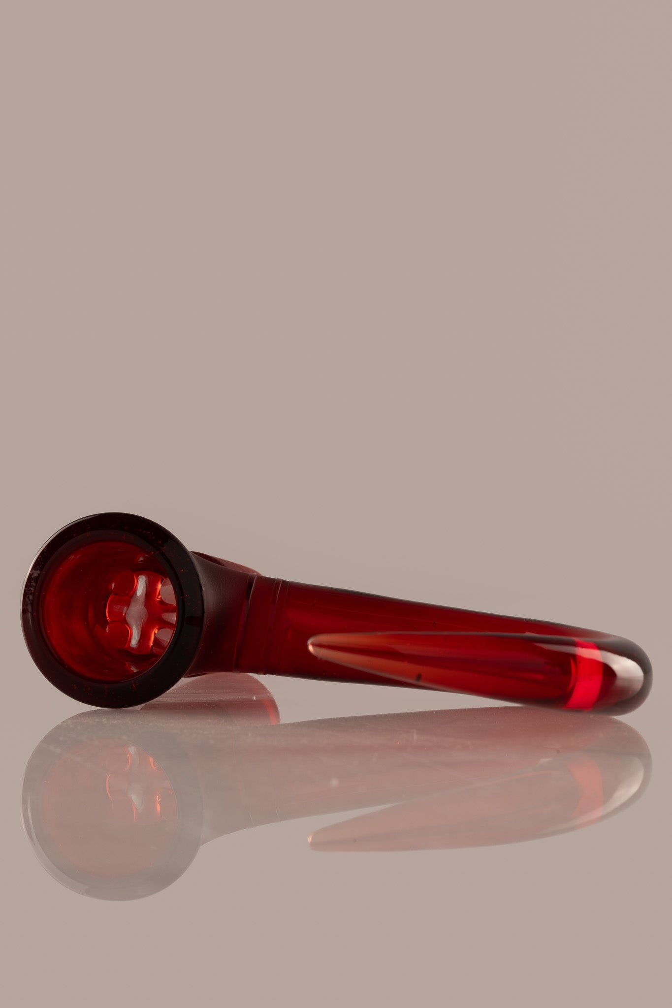 Thill Glassworks - 18mm 4-Hole Sandblasted Full Colour Slide - Pomegranate