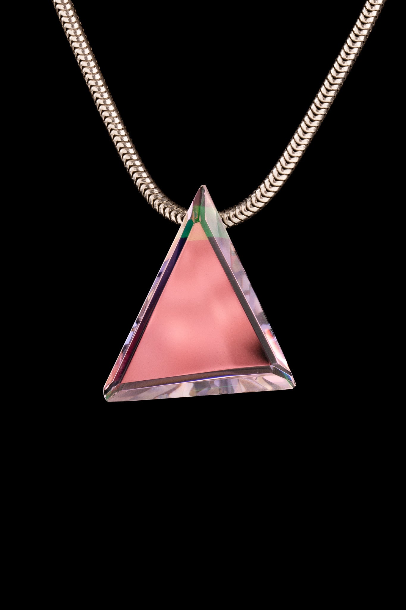 Asu Glass - Dichroic Triangle Pendant