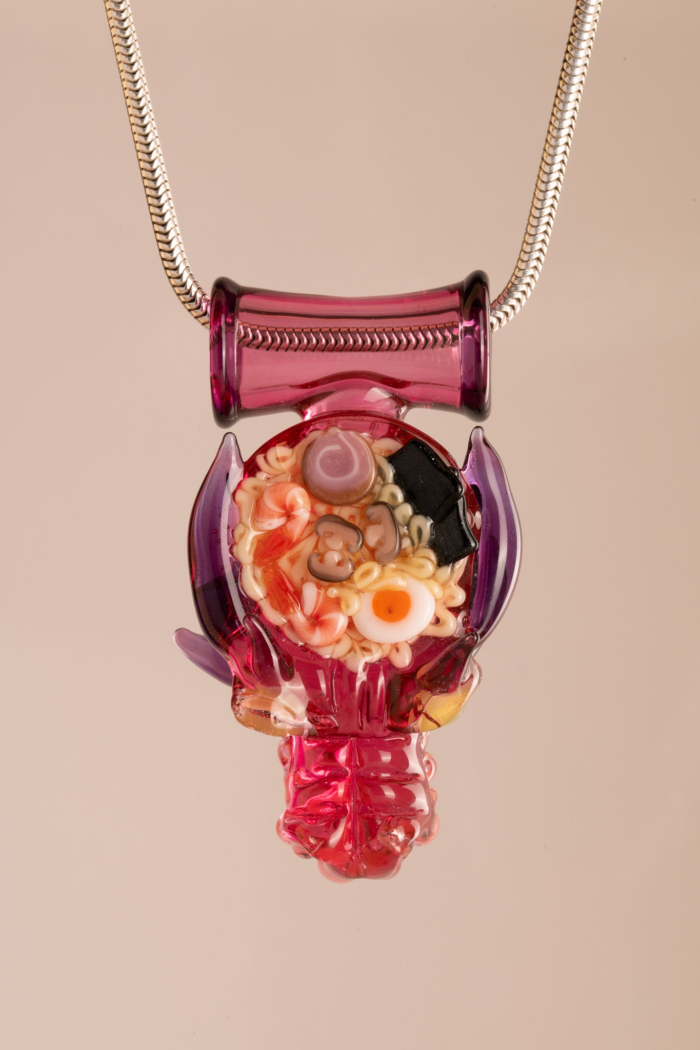 Dojo x Tony Kazy - Gold Ruby Dragon Head Ramen Pendant
