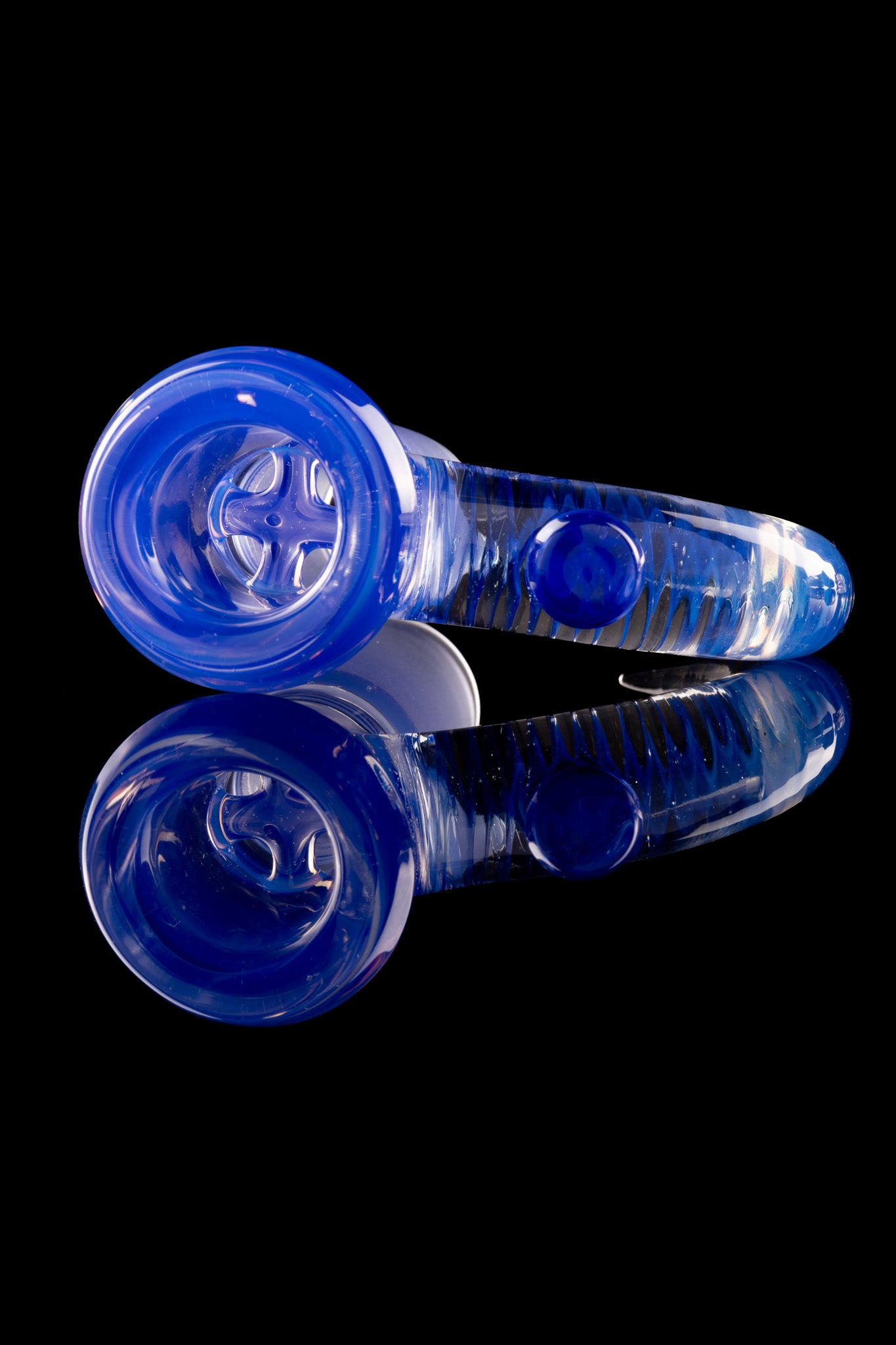 Jamms Glass - 18mm 4 Hole Full Work W/ Cane Handle - Neptune