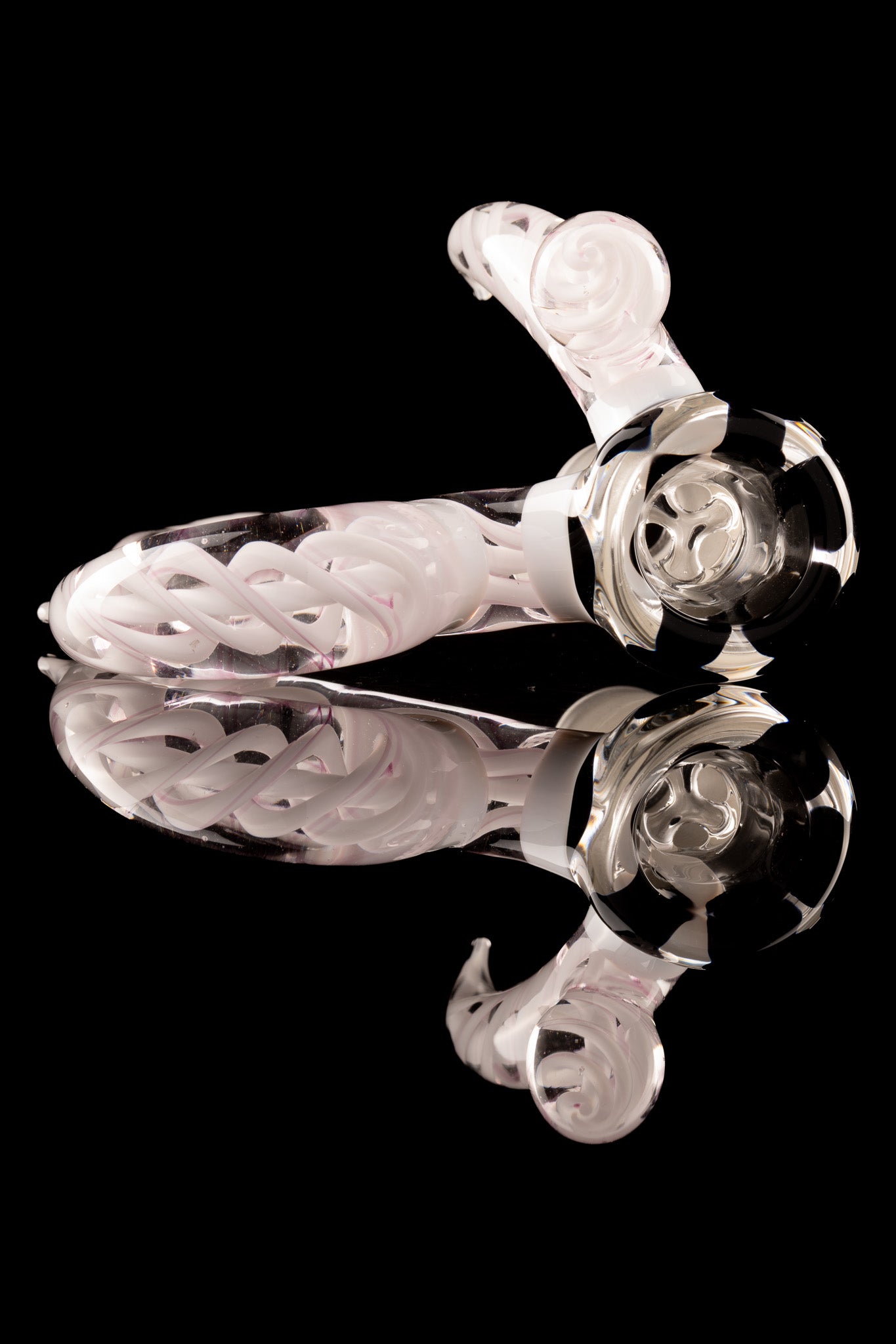 Asu Glass x Deer Glass - 18mm 3 Hole Dot Stack Slide W/ Dual Spiral Horn