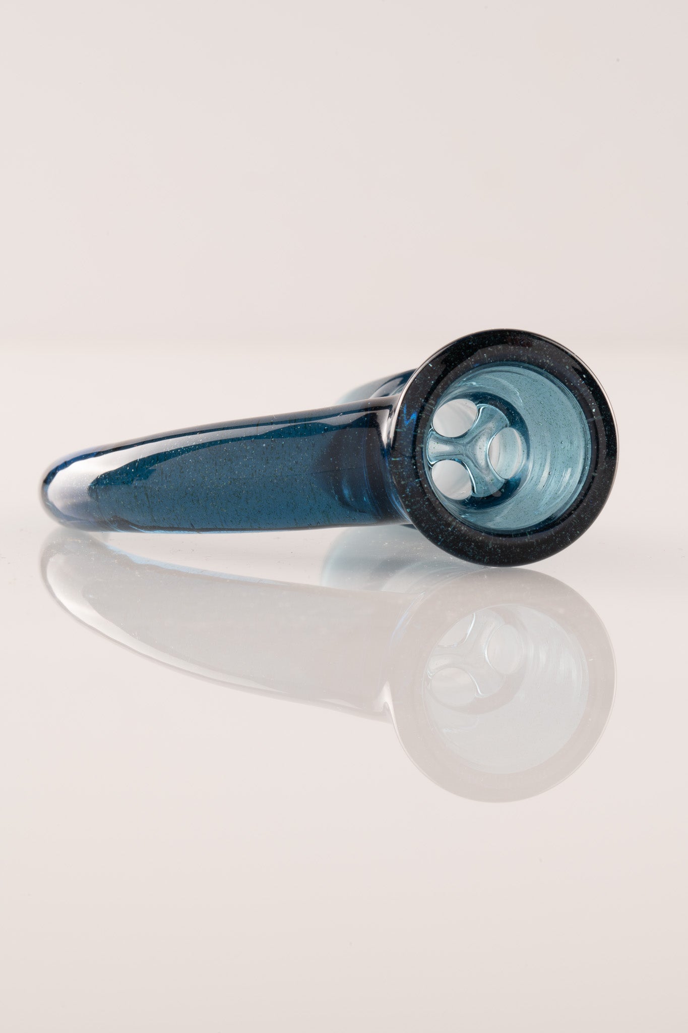 Asu Glass - Full Work 18mm 3 Hole - Blue Stardust