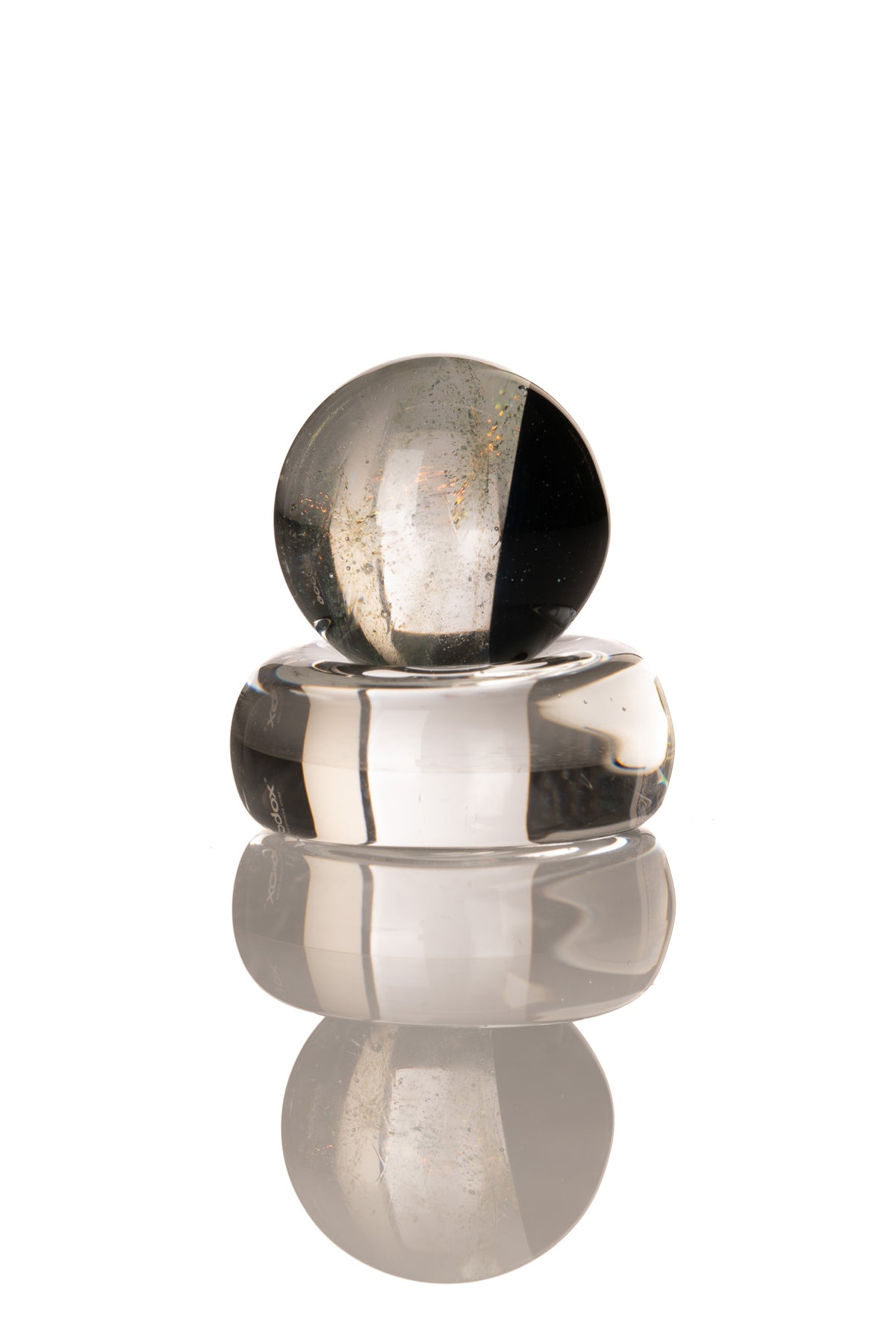 Kitty Meow Glass - Dichro Marble/Slurper Top