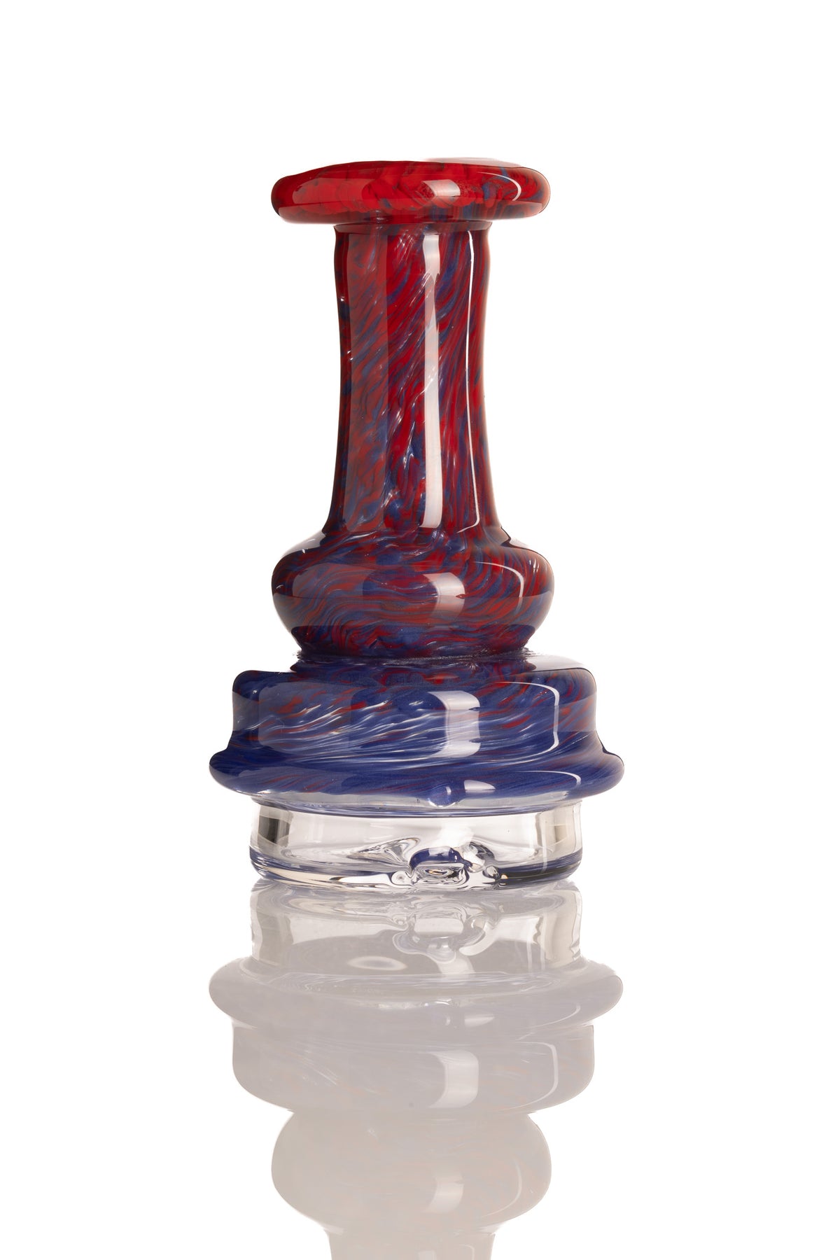 Mastah Glass - Puffco Peak Frit Dry Top - Cherry/Hyacinth
