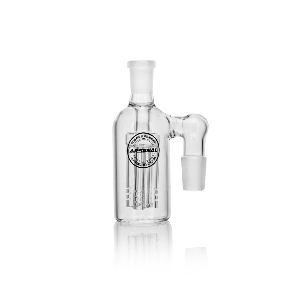 Smoke Arsenal - 18mm Male to 14mm Female 90 Degree Clear Tree Perc Ash Catcher