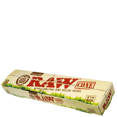Raw Organic Pre-Rolled Cones 1 1/4" - 32/pk