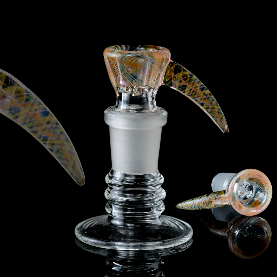 Phase Glass - 18mm 4 Hole Fumed Slide - 1