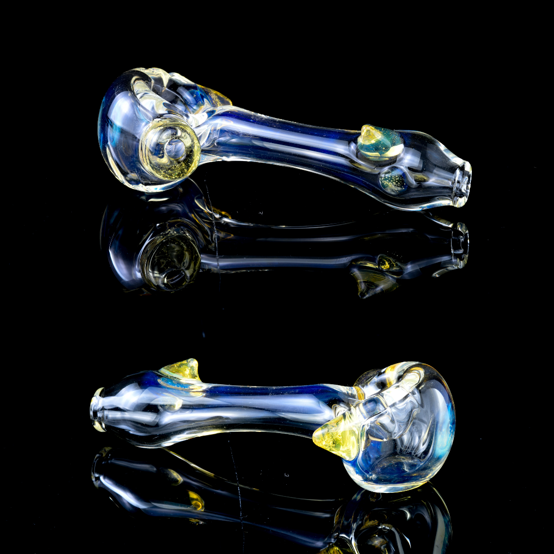 Woodtick Glass - Horned Dry Spoon Pipe - 3