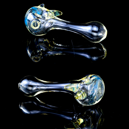 Woodtick Glass - Horned Dry Spoon Pipe - 12