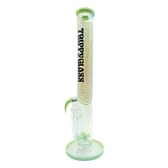 Trippy Glass - 17" Holographic Double Inline Straight Tube