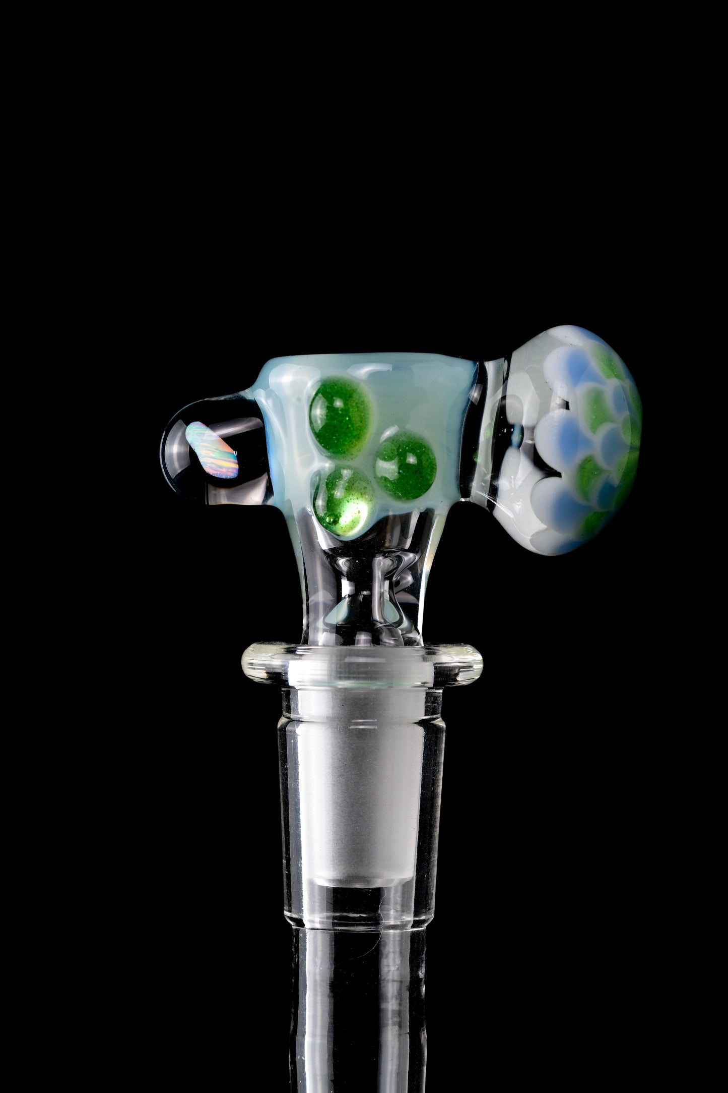 Toque and Dogger Glass x Chrispy Glass - 14mm Dot Stack Handle Bowl