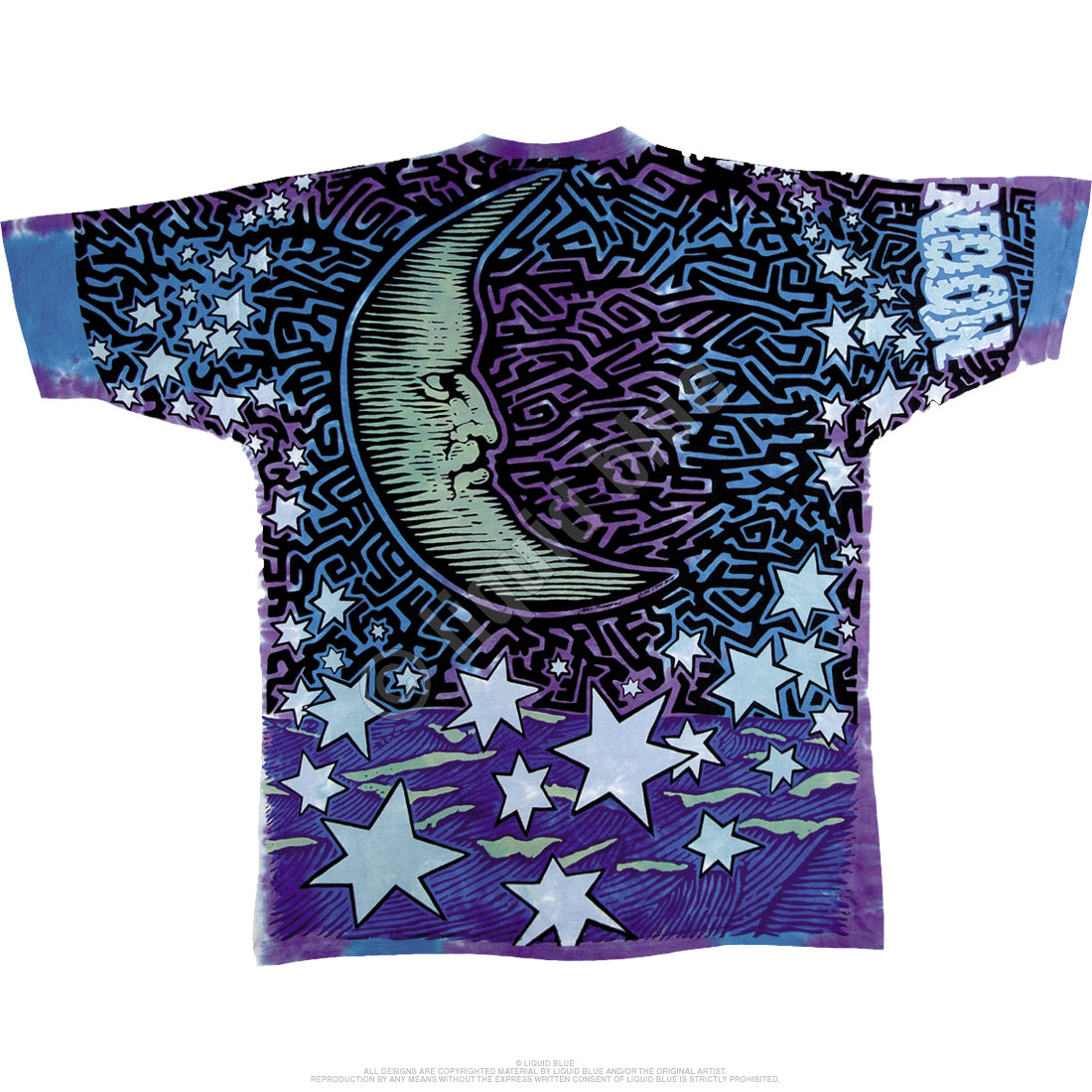Liquid Blue - Sun Moon Tie-Dye T-Shirt