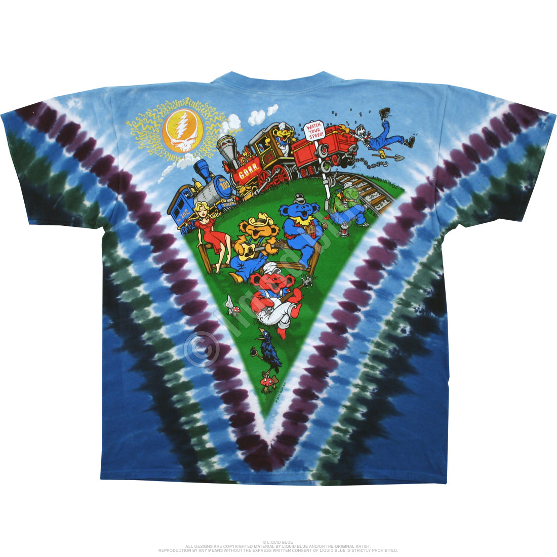 Liquid Blue - Grateful Dead - Casey Jones Tie-Dye T-Shirt