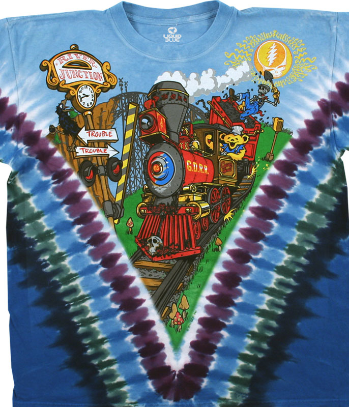 Liquid Blue - Grateful Dead - Casey Jones Tie-Dye T-Shirt