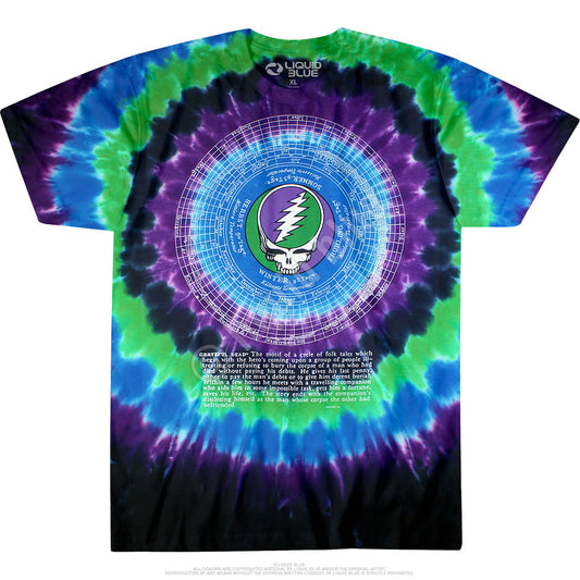 Liquid Blue - Grateful Dead - Calendar Tie-Dye T-Shirt