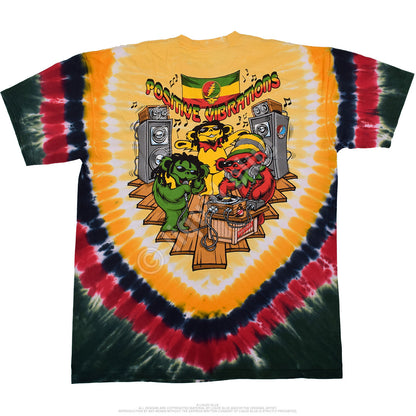 Liquid Blue - Grateful Dead - Positive Vibrations Tie-Dye T-Shirt