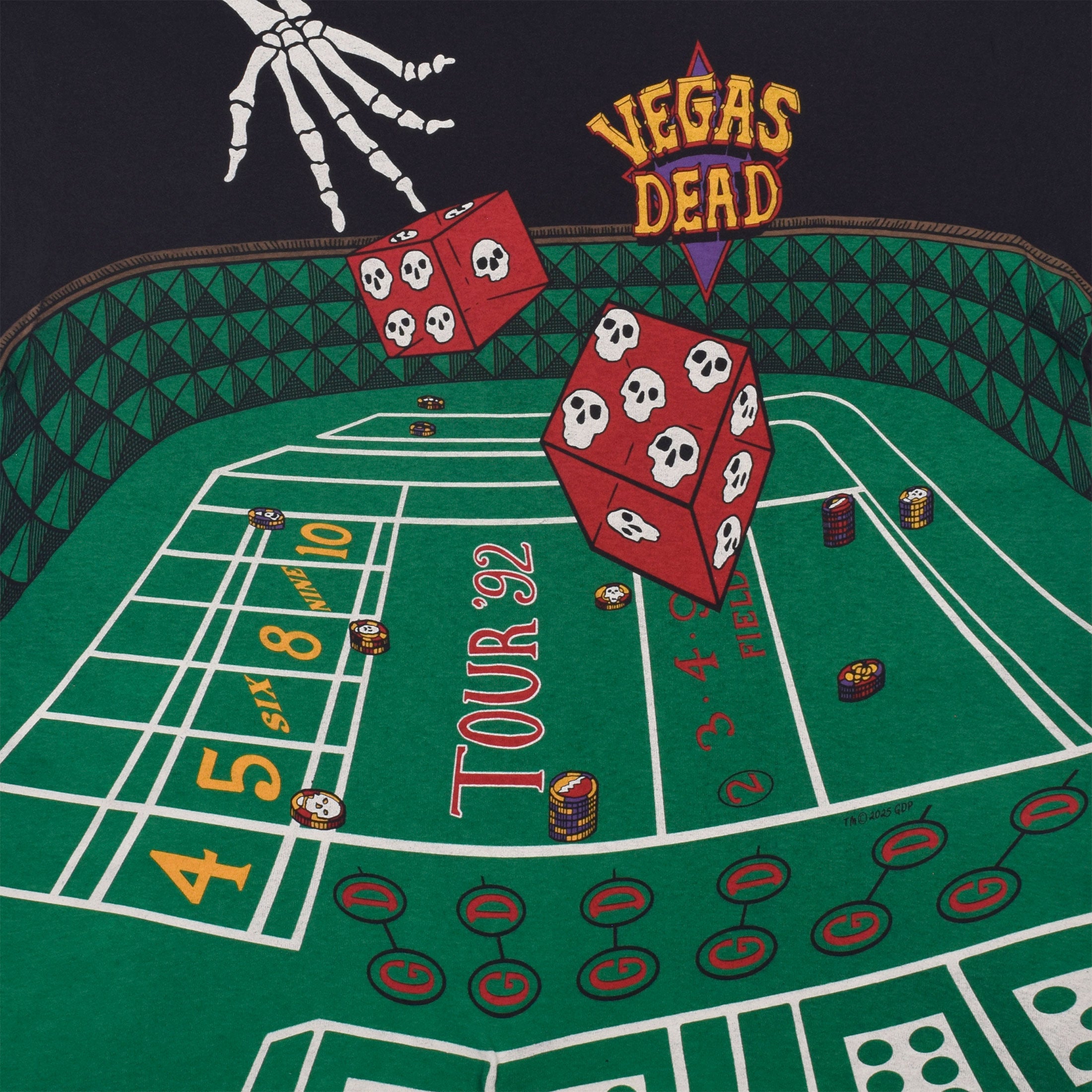 Liquid Blue - Grateful Dead - Vegas Dead Black T-Shirt