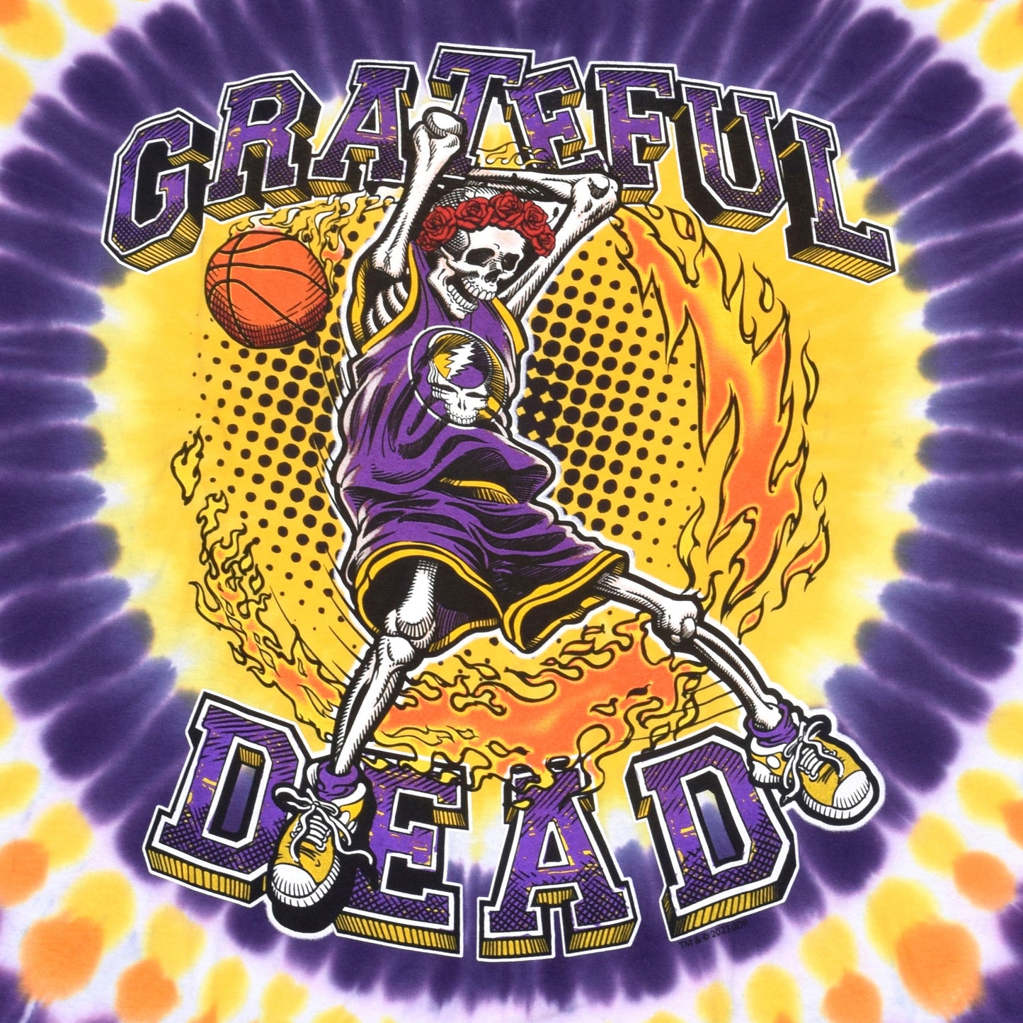 Liquid Blue - Grateful Dead - Los Angeles Bertha Dunker Tie-Dye T-Shirt