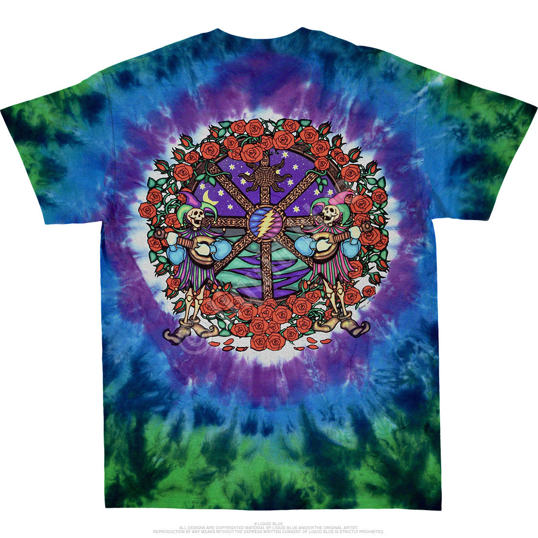 Liquid Blue - Grateful Dead - Celtic Mandala Tie-Dye T-Shirt