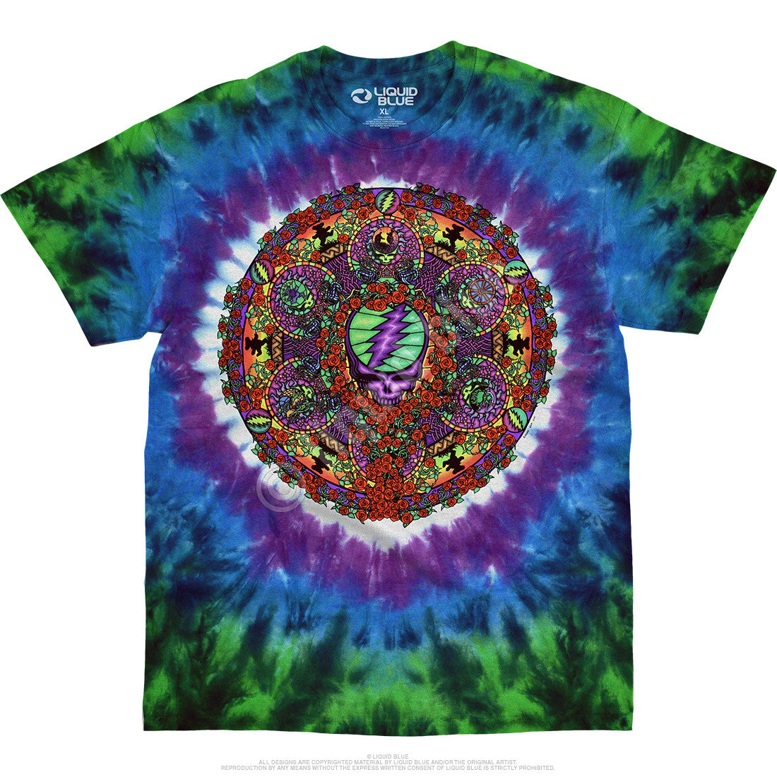 Liquid Blue - Grateful Dead - Celtic Mandala Tie-Dye T-Shirt